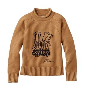 LL Bean Barley Bean Boots Rollneck Sweater